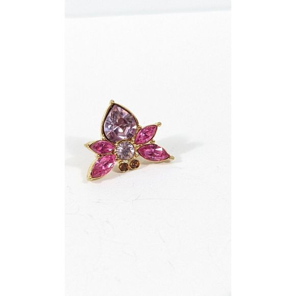 Love Bug Swarovski Swan Signed Heart Insect Pink Scatter  Pin - Picture 6 of 7